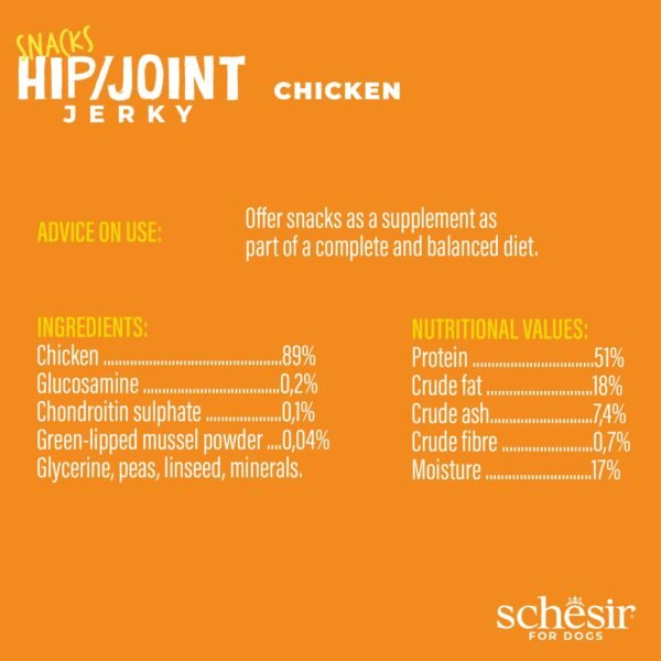 Schesir Dog Snack Hip&Joint Jerky Chicken 145g - Image 3