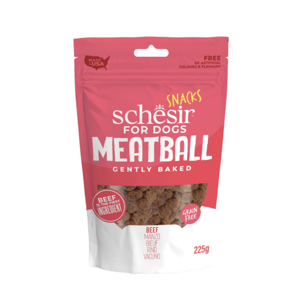 Schesir Dog Snack Beef Meatballs 225g