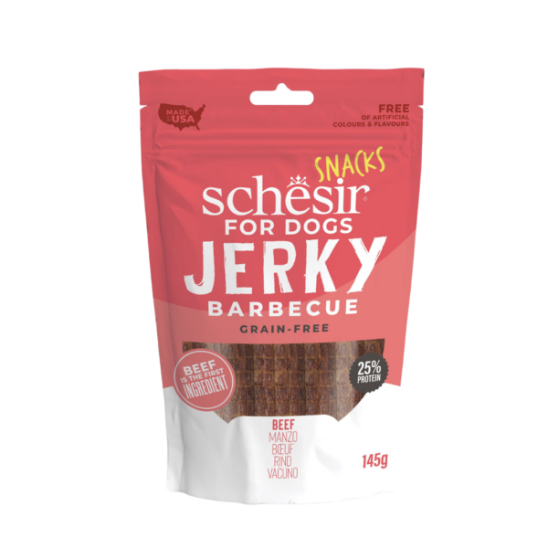 Schesir Dog Snack Jerky BBQ Beef 145g