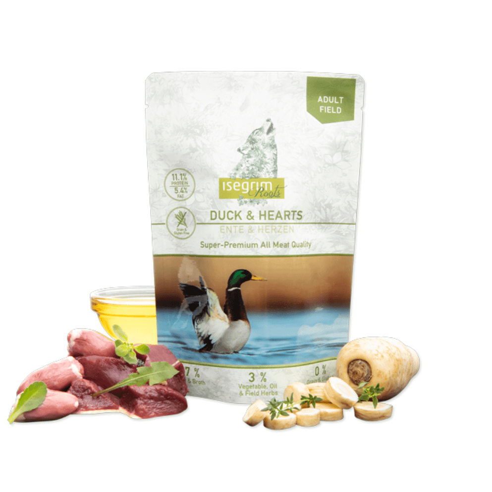 Isegrim Can Adult Duck & Hearts Pouch 410gr
