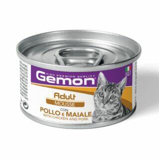 GEMON CAT ADULT CHICKEN & PORK MOUSSE TINS 85g