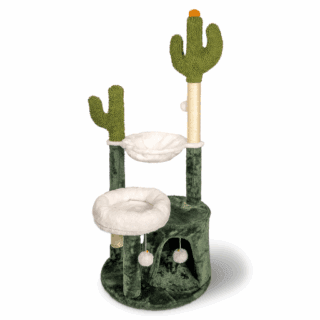 GLEE SCRATCHING POST DOUBLE CACTUS GREEN 49x49x125cm