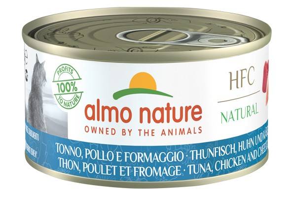 ALMO NATURE – HFC NAT. TUNA, CHICKEN & CHEESE 150g