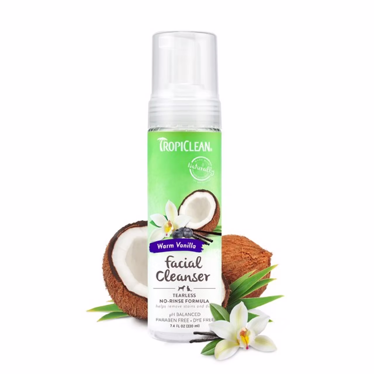 Tropiclean Waterless Facial Cleanser 220ml