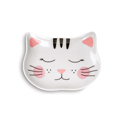 GLEE CERAMIC FOOD PLATE PURR O/S