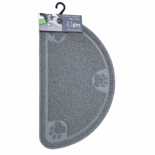 GLEE HALF MOON TOILET MAT, LIGHT GRAY, 36X60CM
