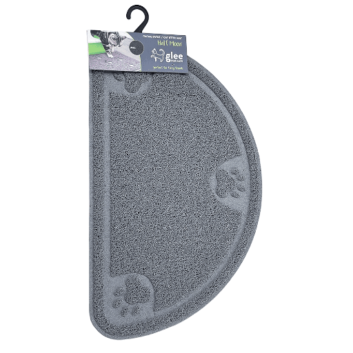 GLEE HALF MOON TOILET MAT, LIGHT GRAY, 36X60CM