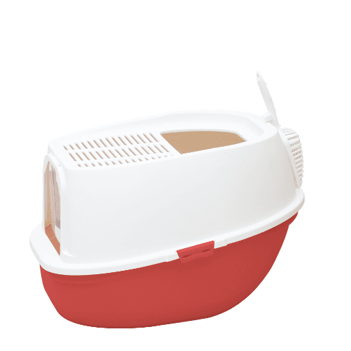 LITTER BOX CHLOE RED/ WHITE L40.7x W41.5 x H61cm