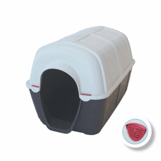 GLEE DOG HOUSE OLYMPUS BLACK- WHITE L69.5 x W44 x H44cm