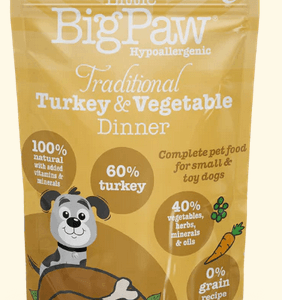 Little Big Paws Dog Wet Food Traditional Turkey & Vegetables Dinner Pouch