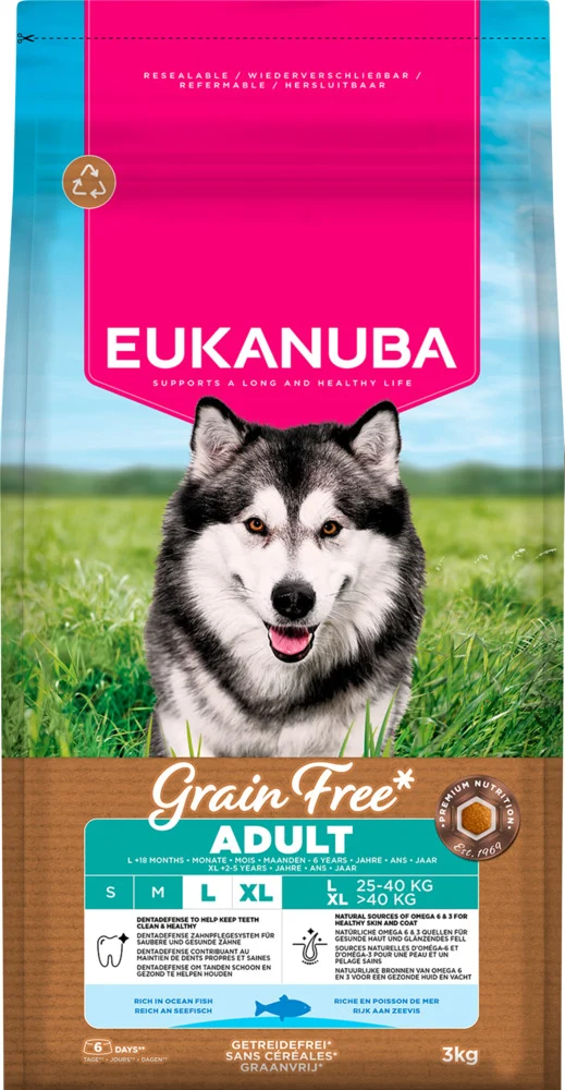 Eukanuba Grain Free Adult Large Breed Rich In Ocean Fish