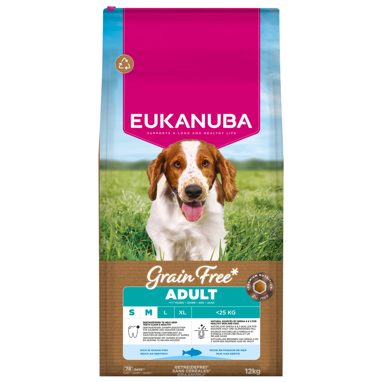 Eukanuba-EUKANUBA-GRAIN-FREE-ADULT-SMALLMEDIUM-RICH-IN-OCEAN-FISH-12KG Eukanuba Grain Free Adult Small And Medium Rich In Ocean Fish - Image 1